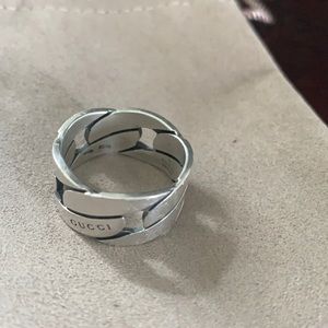 Heavy Silver Gucci Ring